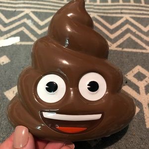 Poop emoji coin bank
